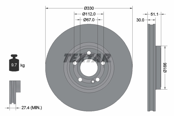 Disc frana 92323305 TEXTAR