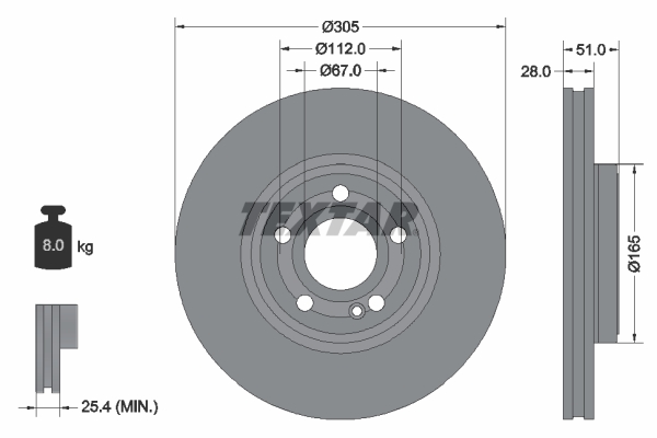 Disc frana 92323405 TEXTAR