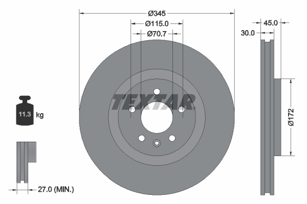 Disc frana 92323705 TEXTAR