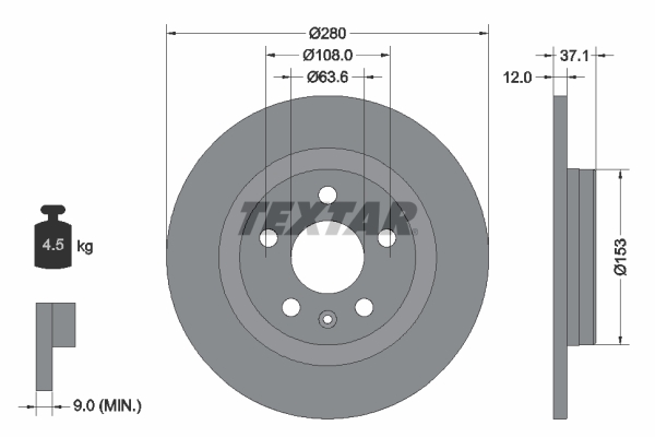 Disc frana 92323803 TEXTAR