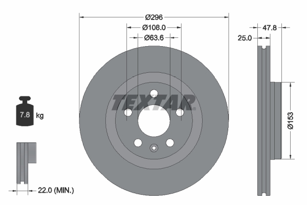 Disc frana 92323905 TEXTAR