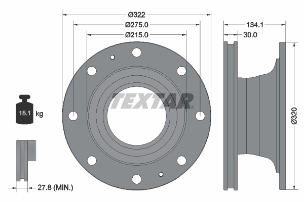 Disc frana 93324600 TEXTAR