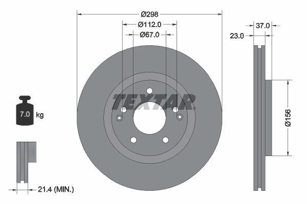 Disc frana 92324903 TEXTAR