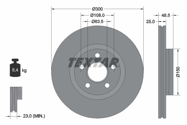 Disc frana 92326003 TEXTAR