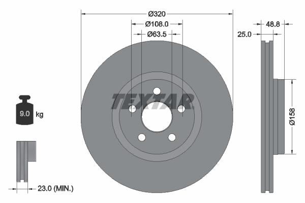 Disc frana 92326103 TEXTAR