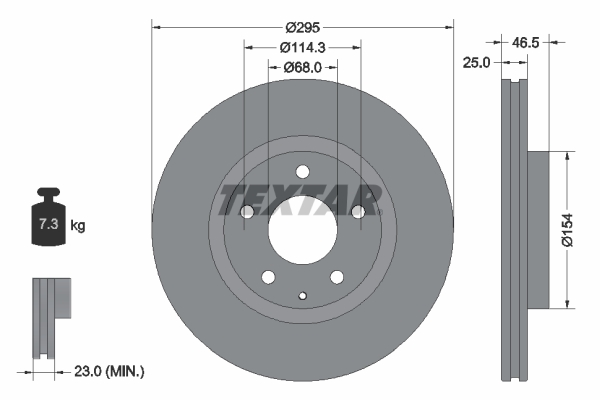 Disc frana 92326203 TEXTAR