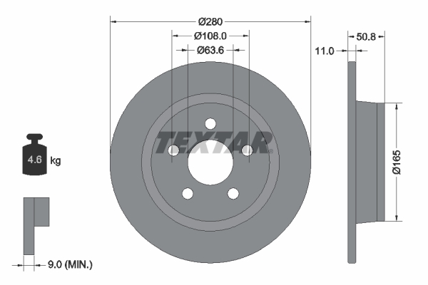 Disc frana 92326403 TEXTAR