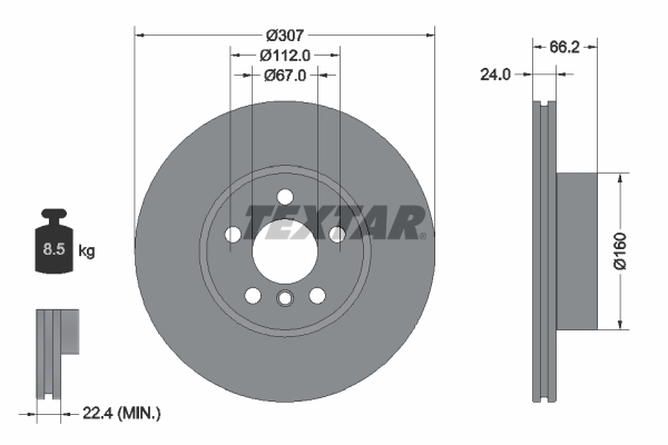 Disc frana 92326805 TEXTAR