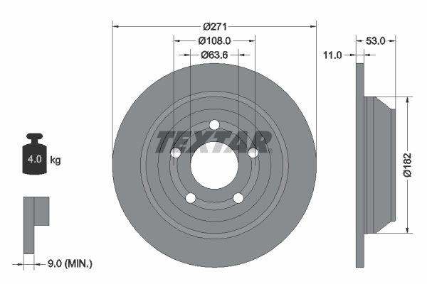 Disc frana 92327403 TEXTAR