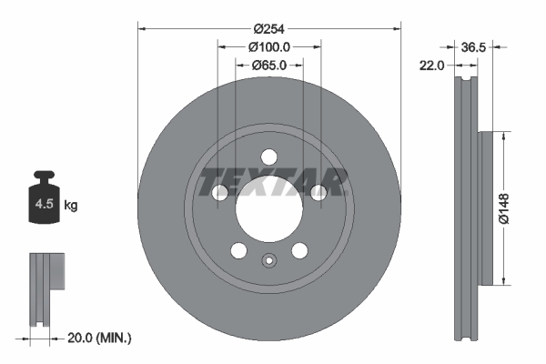 Disc frana 92329503 TEXTAR