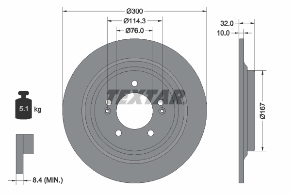 Disc frana 92332703 TEXTAR