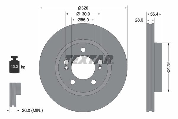 Disc frana 92332803 TEXTAR