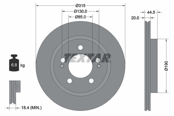 Disc frana 92332903 TEXTAR