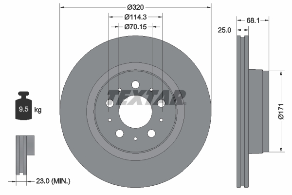 Disc frana 92333005 TEXTAR