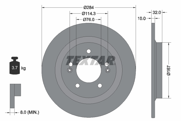 Disc frana 92333303 TEXTAR