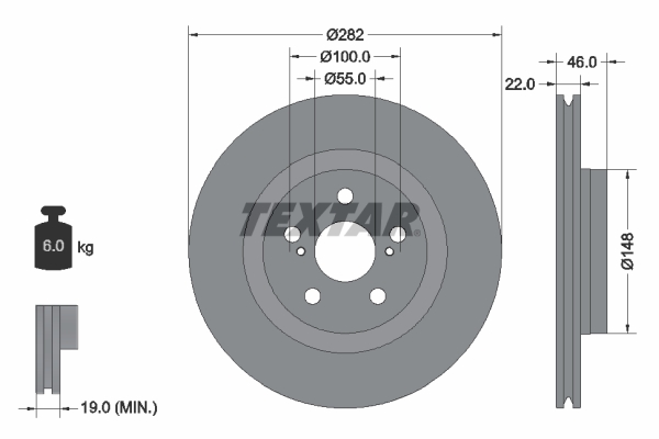 Disc frana 92333503 TEXTAR