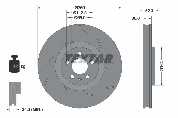 Disc frana 92334105 TEXTAR