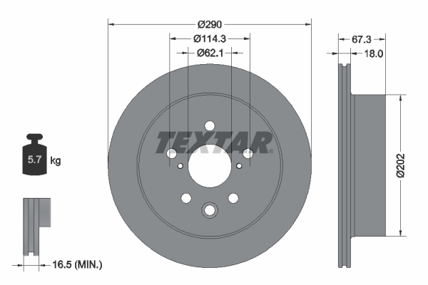 Disc frana 92334403 TEXTAR