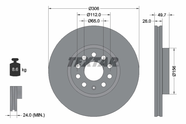 Disc frana 92334805 TEXTAR