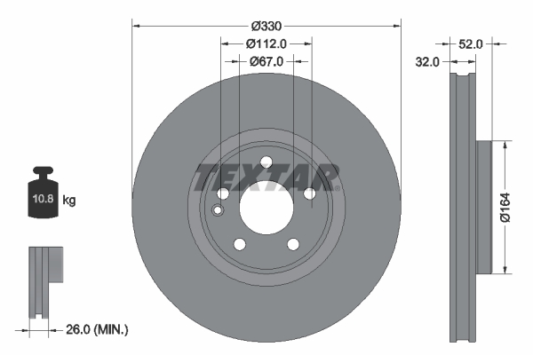 Disc frana 92334903 TEXTAR