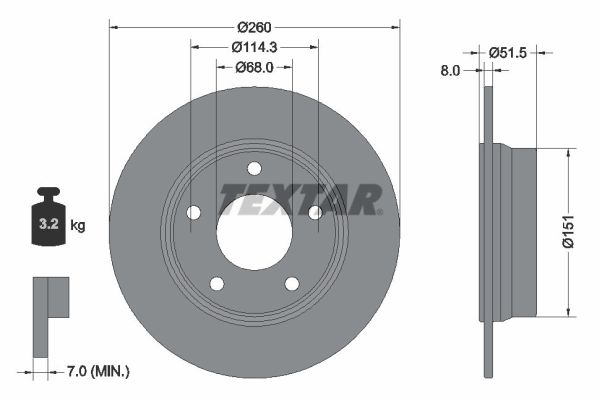 Disc frana 92335803 TEXTAR