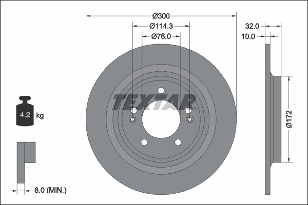 Disc frana 92337203 TEXTAR