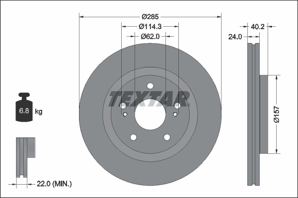 Disc frana 92337303 TEXTAR