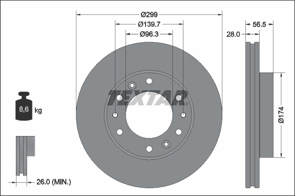 Disc frana 92338103 TEXTAR