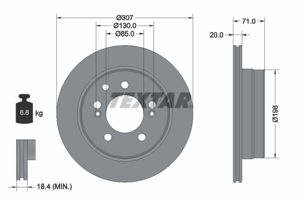 Disc frana 92338503 TEXTAR