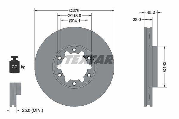 Disc frana 92338603 TEXTAR