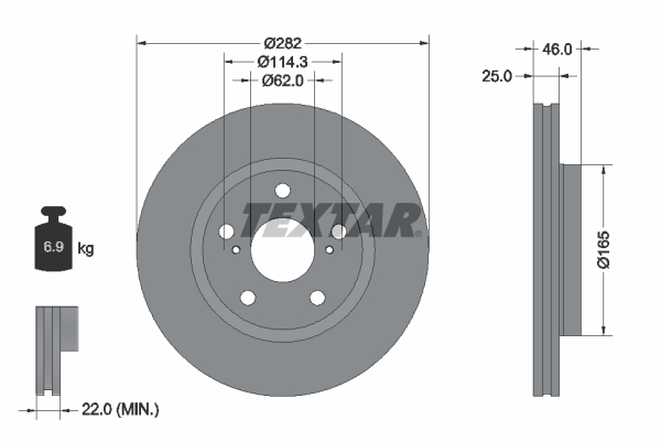 Disc frana 92341103 TEXTAR