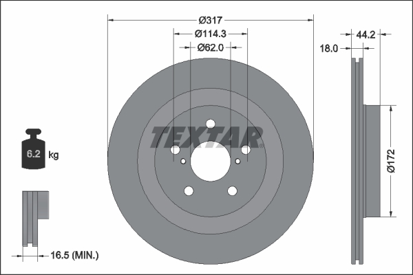 Disc frana 92343103 TEXTAR