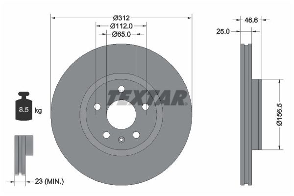 Disc frana 92343203 TEXTAR