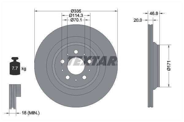 Disc frana 92343303 TEXTAR