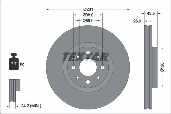 Disc frana 92344703 TEXTAR