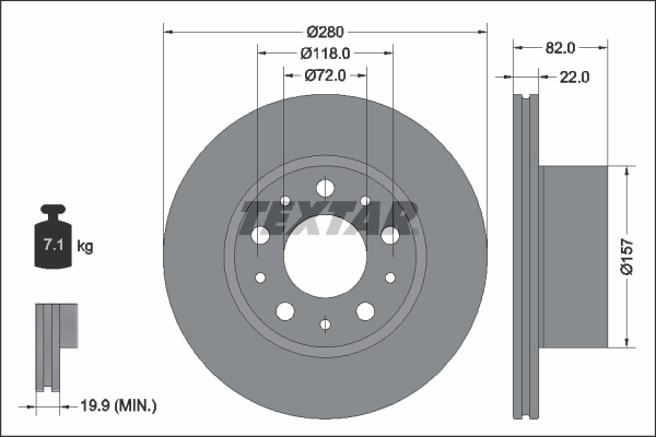Disc frana 92344903 TEXTAR