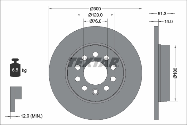 Disc frana 92345203 TEXTAR