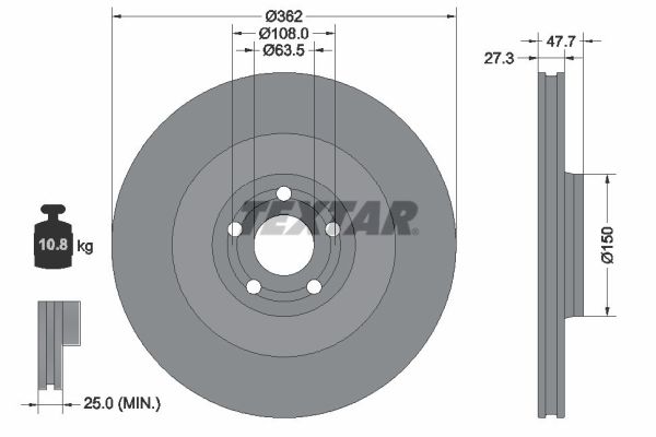 Disc frana 92350805 TEXTAR