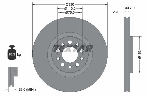 Disc frana 92351103 TEXTAR