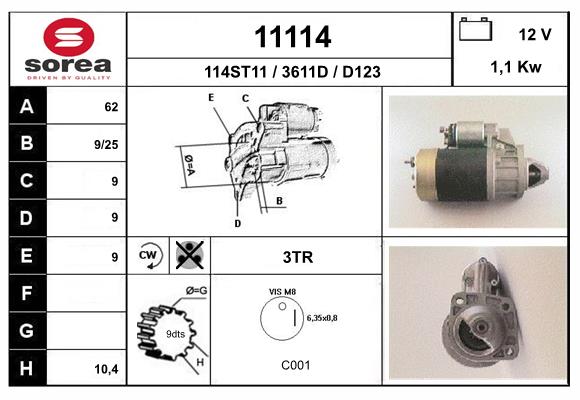 starter 11114 EAI