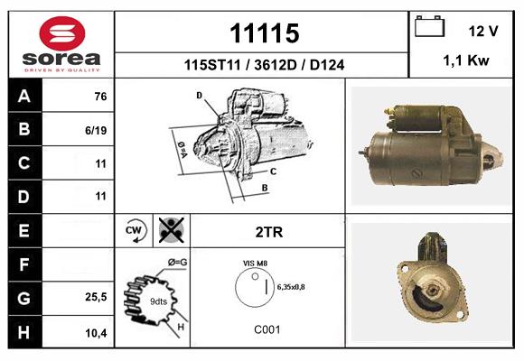 starter 11115 EAI