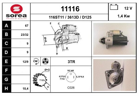 starter 11116 EAI