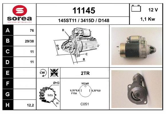 starter 11145 EAI