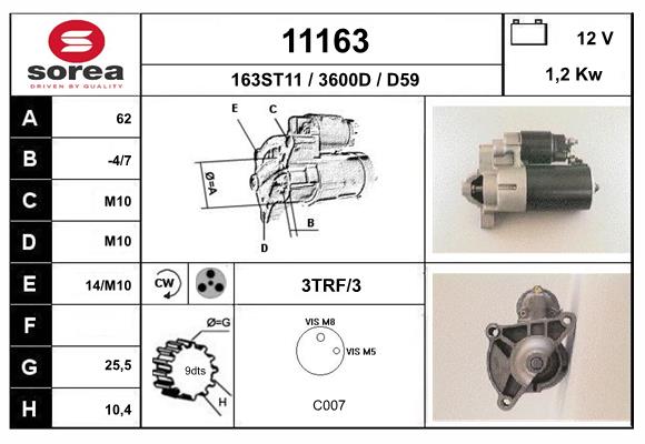 starter 11163 EAI