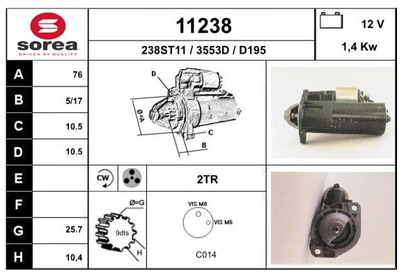 starter 11238 EAI