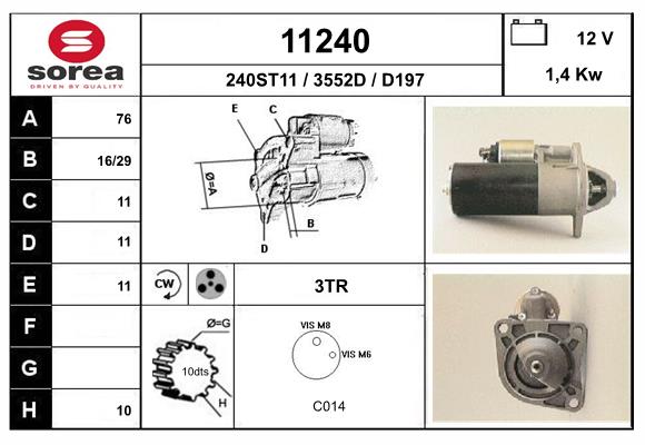 starter 11240 EAI