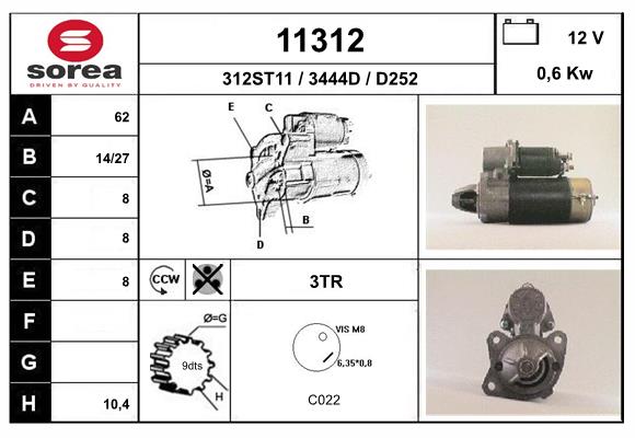 starter 11312 EAI