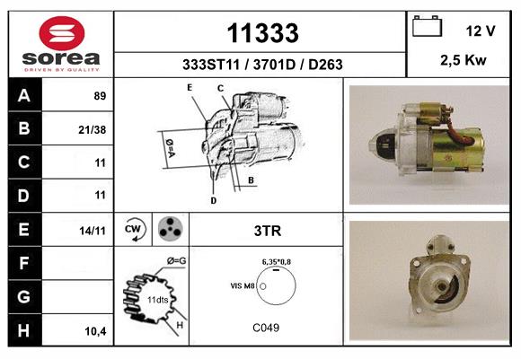 starter 11333 EAI