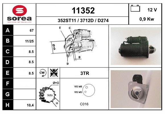 starter 11352 EAI