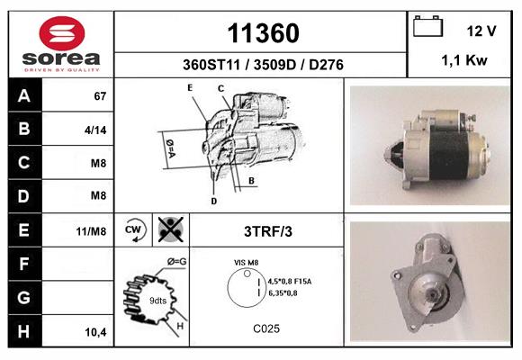 starter 11360 EAI
